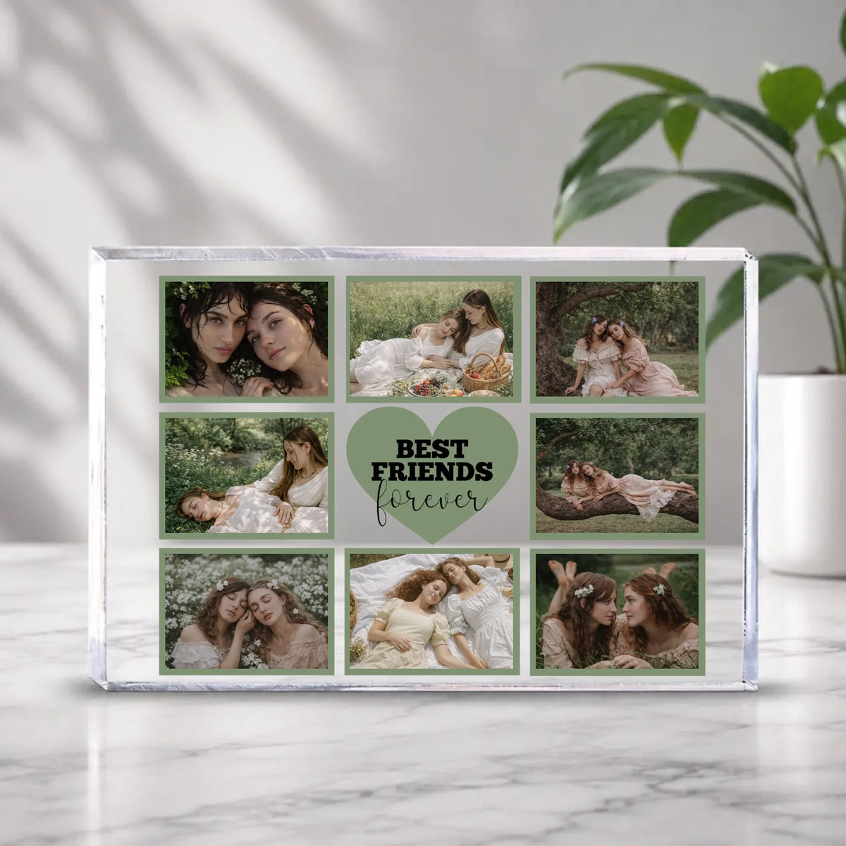 Personalized Best Friend Acrylic Plaque With Photo Collage-89Prints
