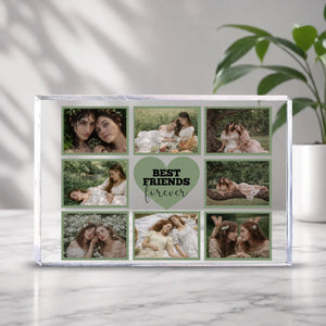 Personalized Best Friend Acrylic Plaque With Photo Collage-89Prints