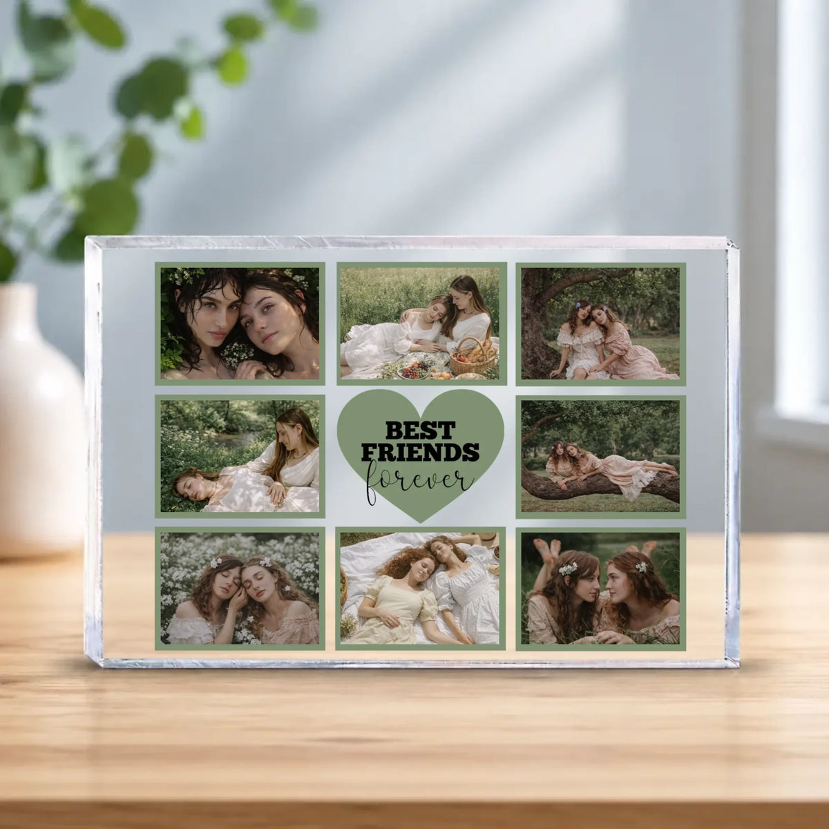 Personalized Best Friend Acrylic Plaque With Photo Collage-89Prints