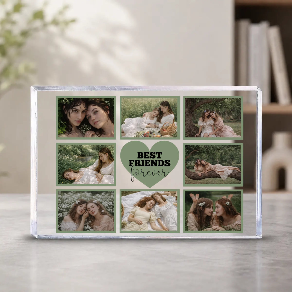 Personalized Best Friend Acrylic Plaque With Photo Collage-89Prints