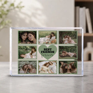 Personalized Best Friend Acrylic Plaque With Photo Collage-89Prints