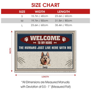 Personalized Dog & Cat Welcome Doormat – Custom Pet Names & Funny Dog Lover Gift