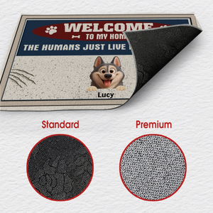 Personalized Dog & Cat Welcome Doormat – Custom Pet Names & Funny Dog Lover Gift