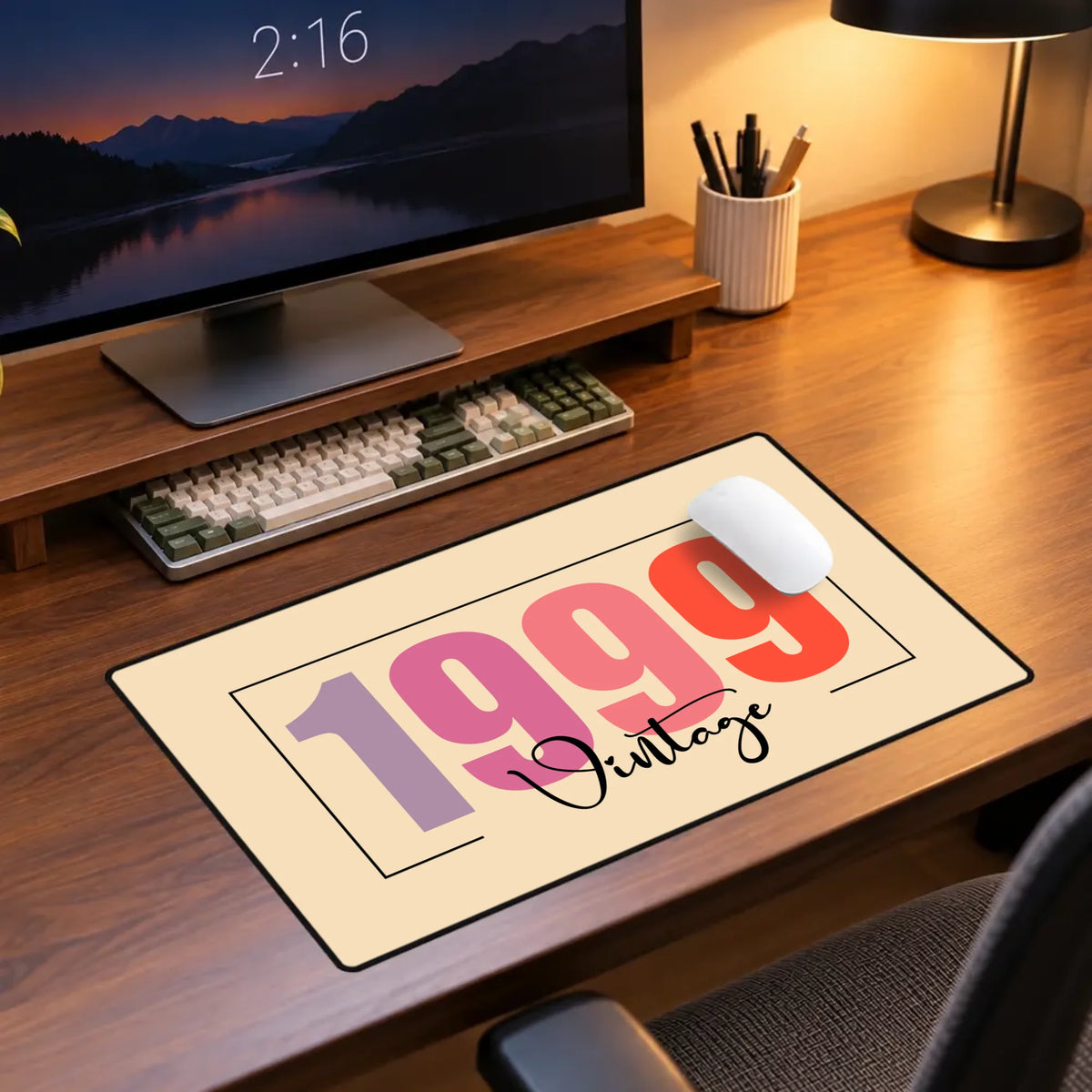 Personalized Vintage Birth Year Mouse Pad – Retro Gift | 89Prints