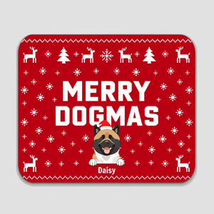 Personalized Christmas Dog Mouse Pad – Merry Dogmas Gift | 89Prints