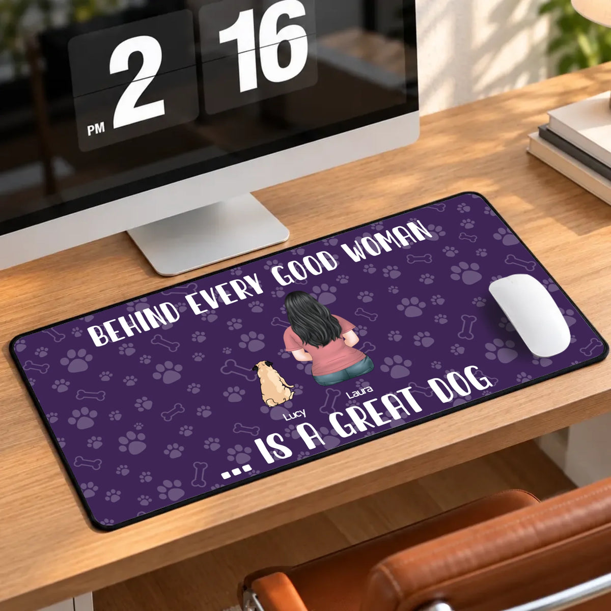 Personalized Dog Mom Mouse Pad with Custom Dogs | 89Prints