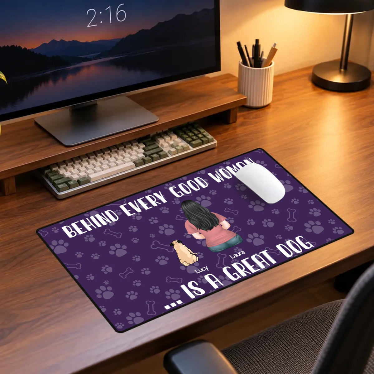 Personalized Dog Mom Mouse Pad with Custom Dogs | 89Prints