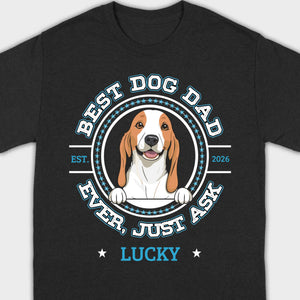 89Prints Custom Dog T-Shirt – 'Best Dog Dad Ever' Personalized with Your Dog's Name
