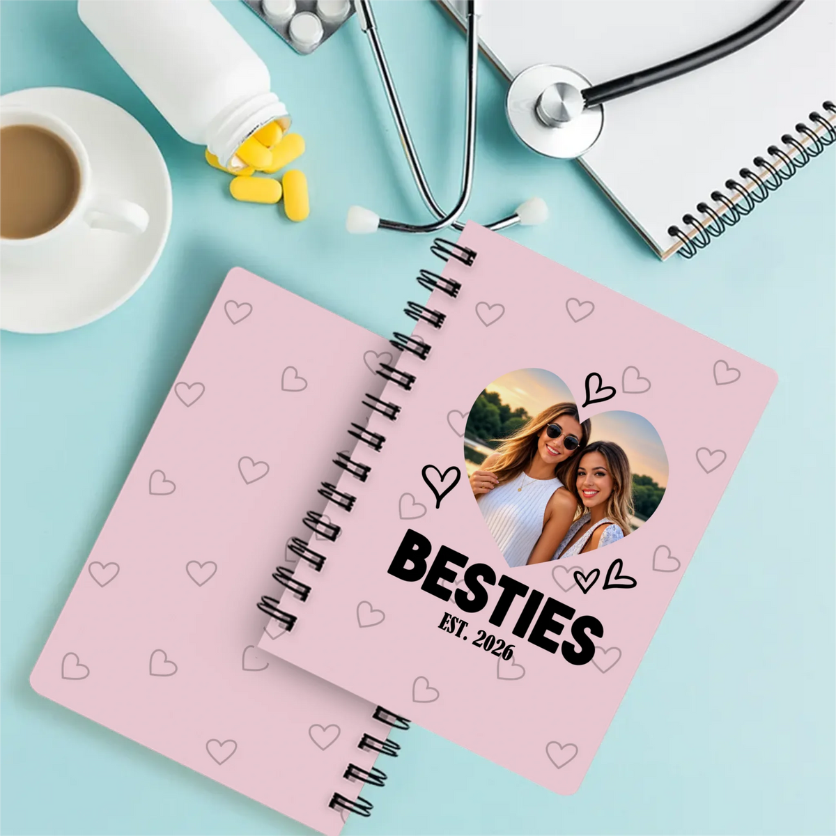 Besties Personalized Photo Spiral Journal | 89Prints