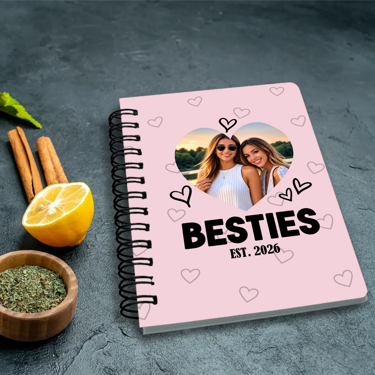 Besties Personalized Photo Spiral Journal | 89Prints