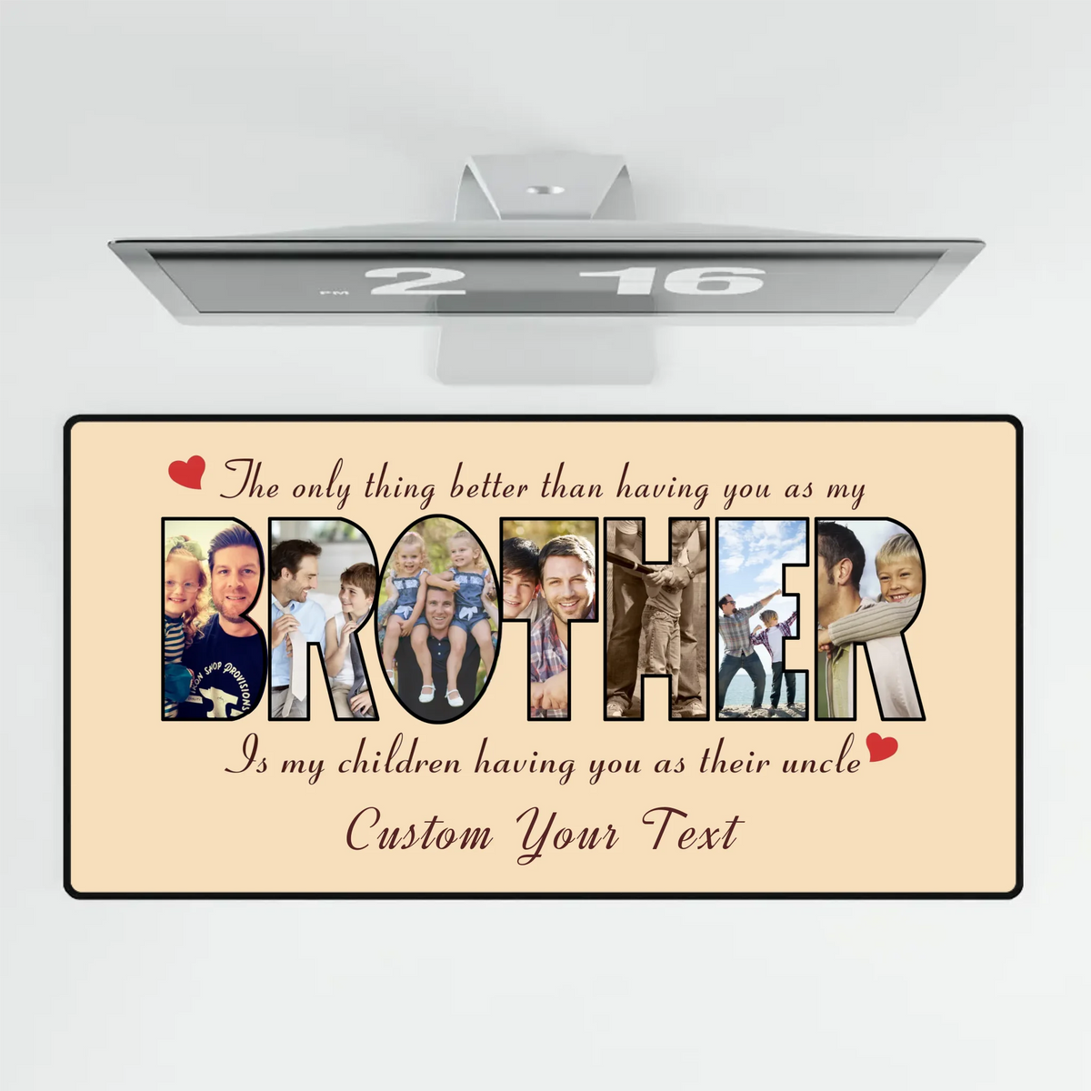 Personalized Brother Mouse Pad – Custom Photo Gift | 89Prints