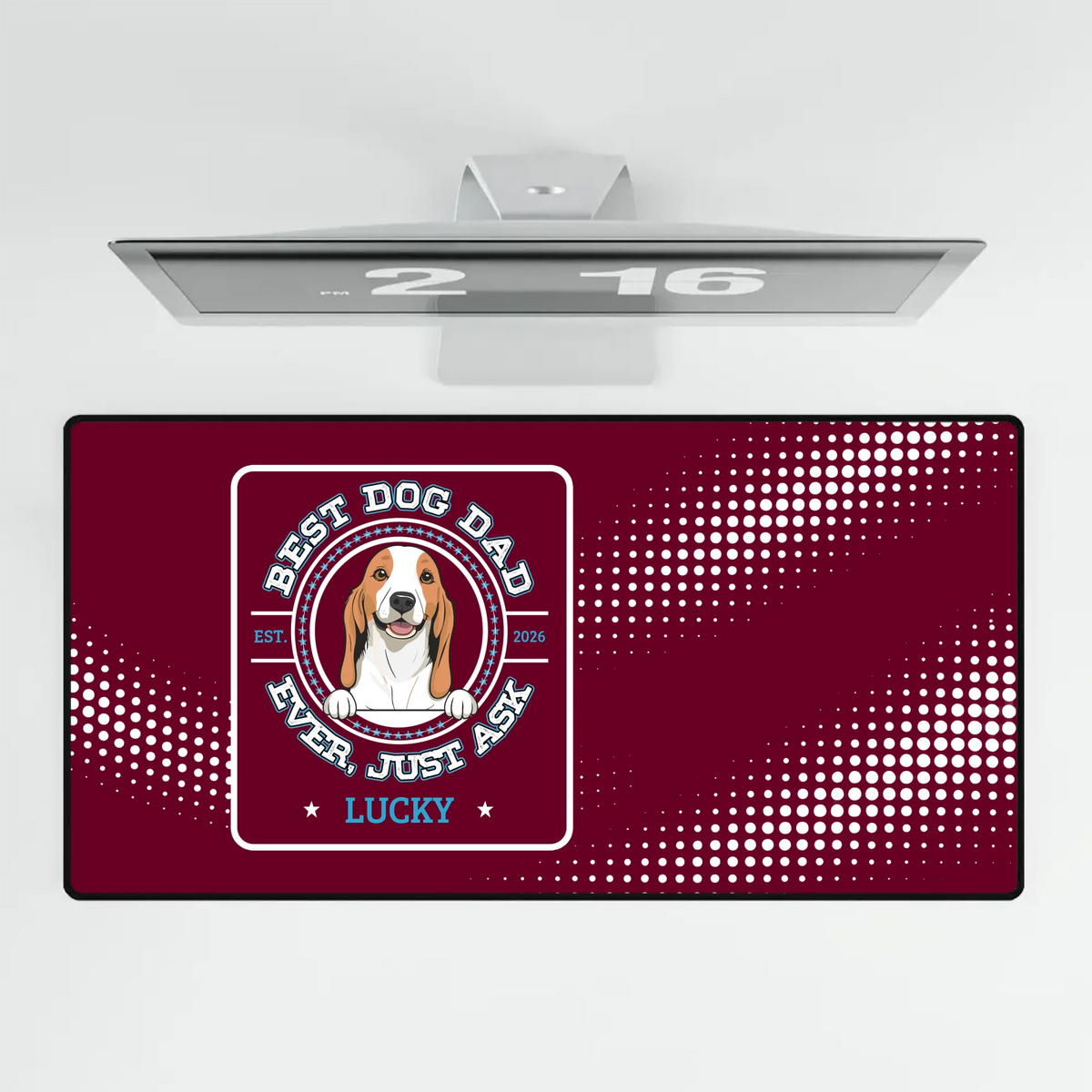 Personalized Best Dog Dad Ever Mouse Pad – Dog Dad Gift | 89Prints
