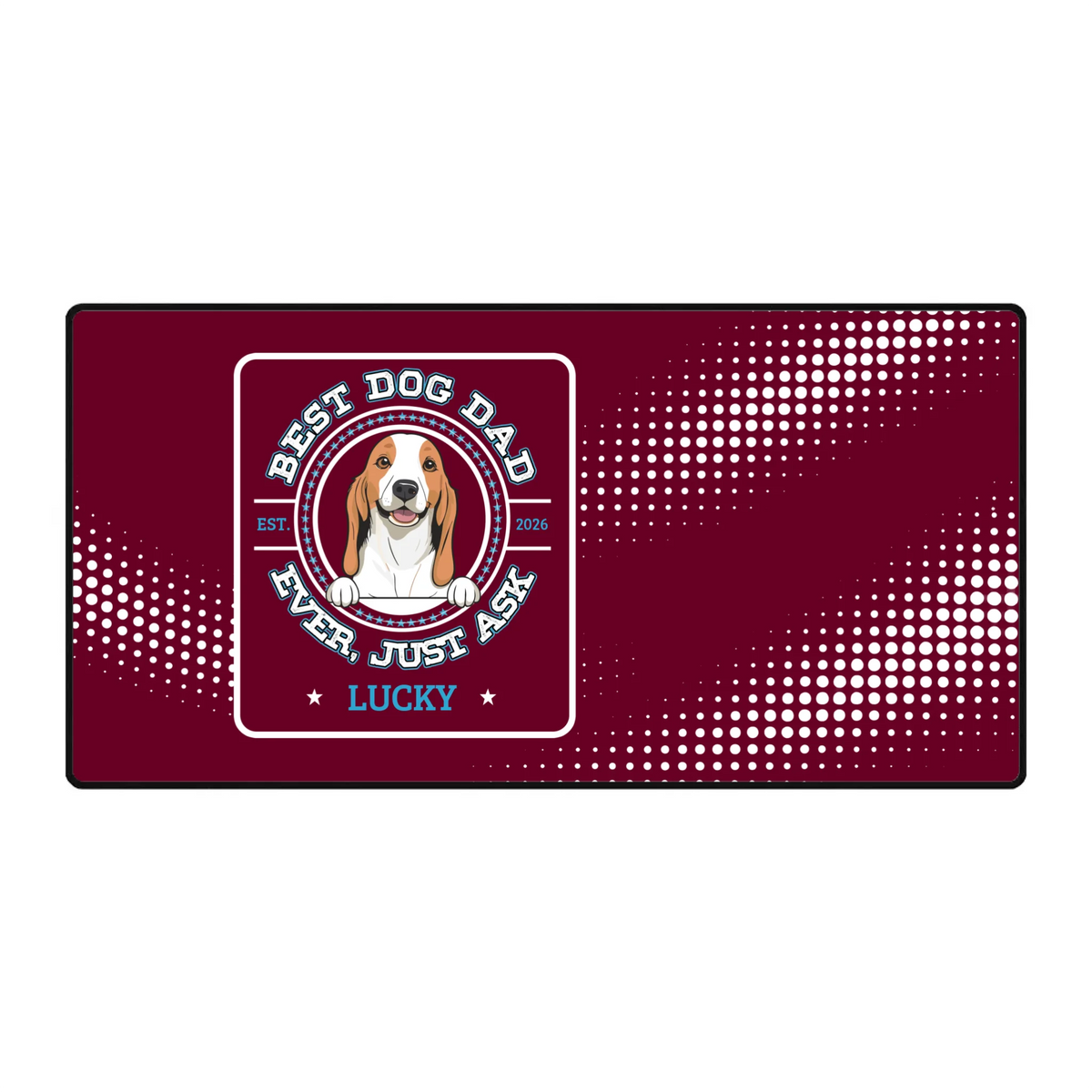 Personalized Best Dog Dad Ever Mouse Pad – Dog Dad Gift | 89Prints