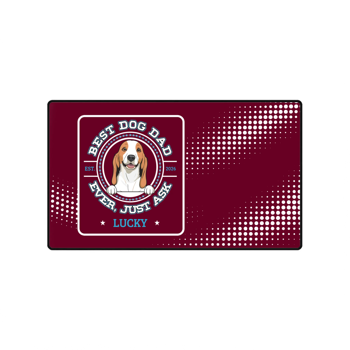 Personalized Best Dog Dad Ever Mouse Pad – Dog Dad Gift | 89Prints