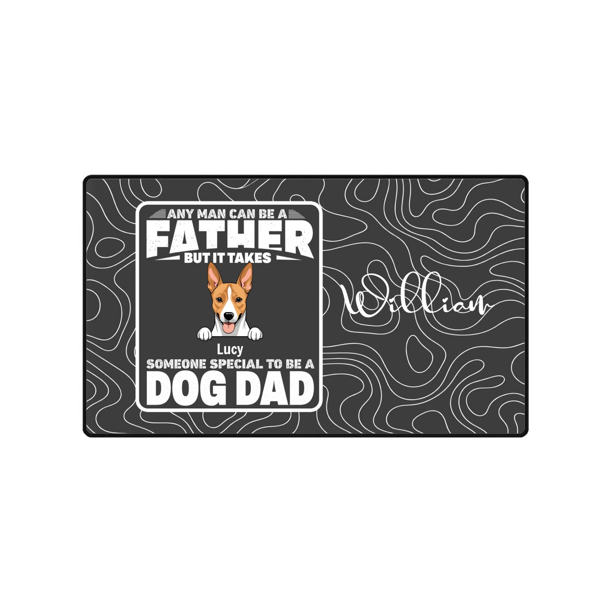 Personalized Dog Dad Mouse Pad with Custom Dog & Name | 89Prints