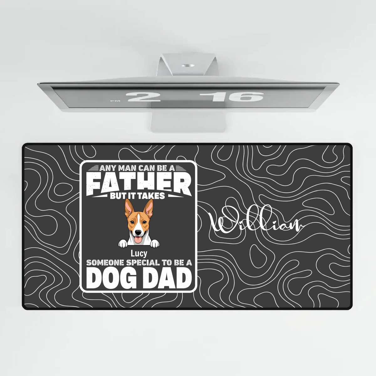 Personalized Dog Dad Mouse Pad with Custom Dog & Name | 89Prints