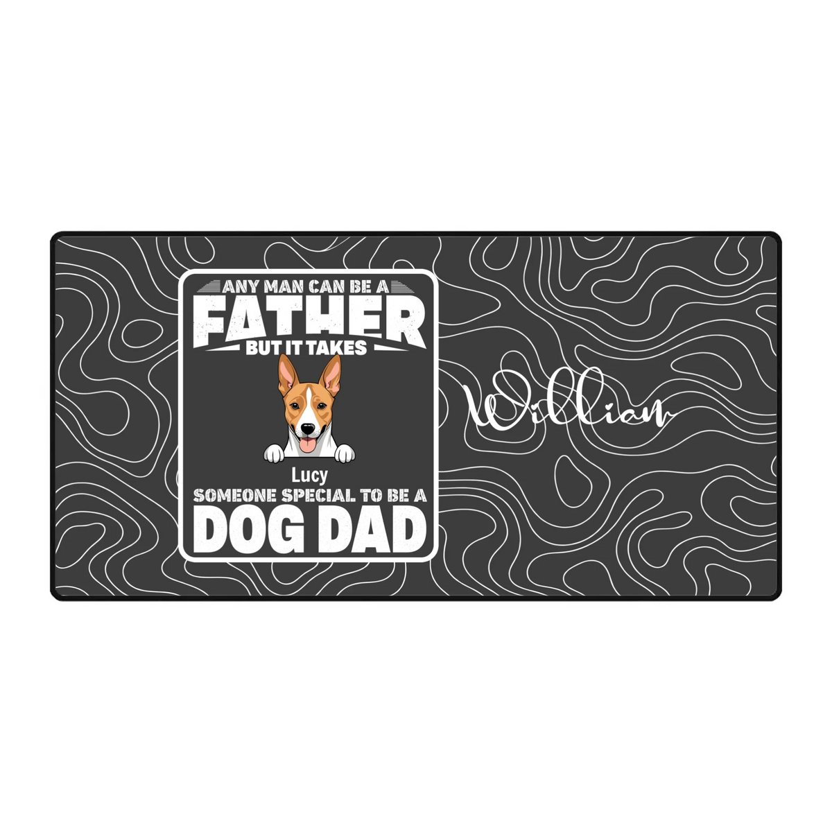 Personalized Dog Dad Mouse Pad with Custom Dog & Name | 89Prints