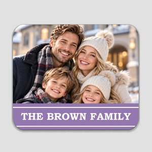 Custom Family Photo Mouse Pad – Personalized Family Name Gift | 89Prints