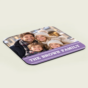Custom Family Photo Mouse Pad – Personalized Family Name Gift | 89Prints