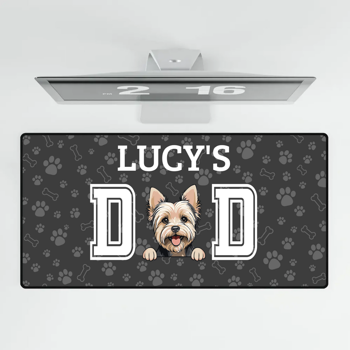 Personalized Dog Dad Mouse Pad with Custom Name | 89Prints