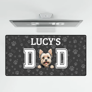 Personalized Dog Dad Mouse Pad with Custom Name | 89Prints