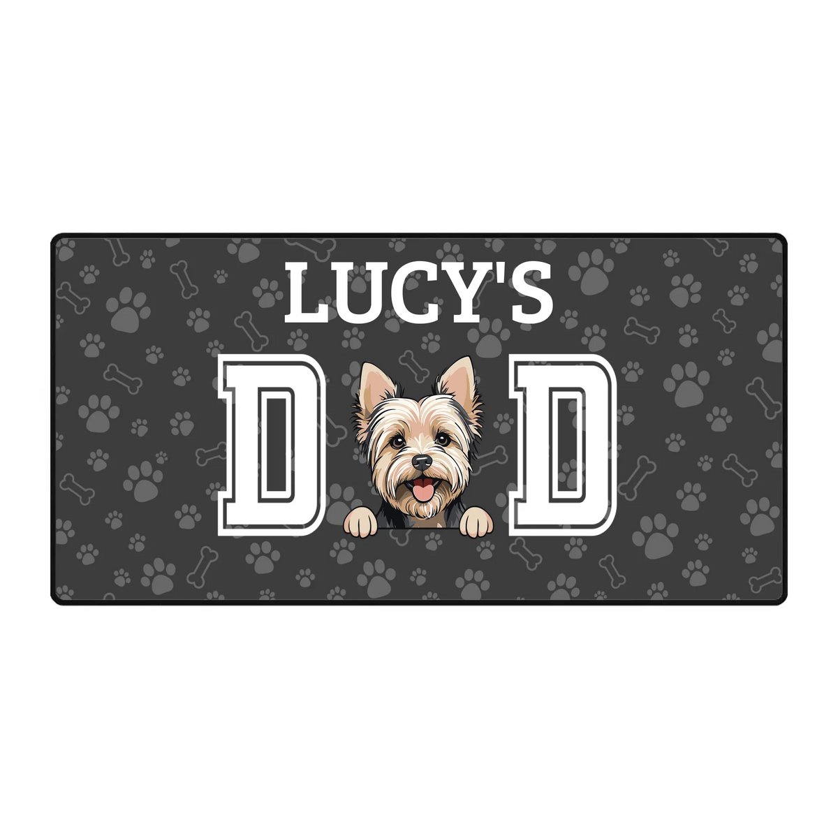 Personalized Dog Dad Mouse Pad with Custom Name | 89Prints