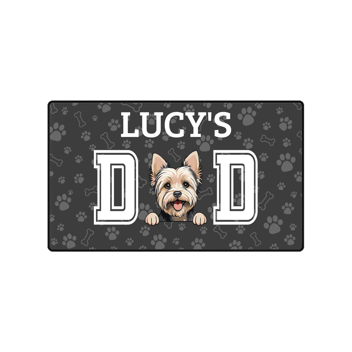Personalized Dog Dad Mouse Pad with Custom Name | 89Prints