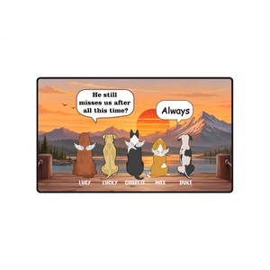 Personalized Dog Memorial Mouse Pad – He She They Miss Us | 89Prints