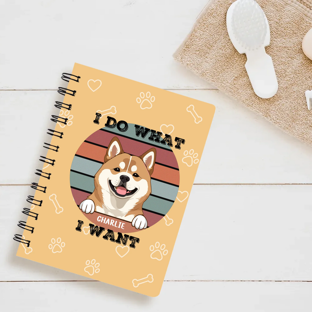 Personalized Dog Spiral Bound Journal – I Do What I Want