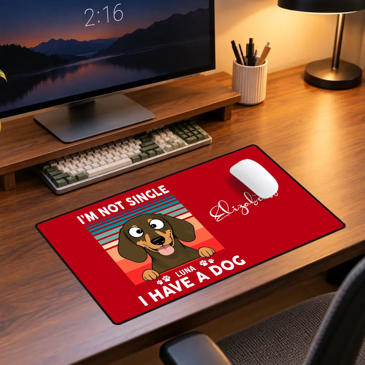 Personalized I'm Not Single I Have a Dog Mouse Pad | 89Prints
