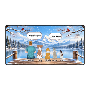 Personalized Angel Wings Dog Memorial Mouse Pad – I/We Miss You | 89Prints