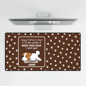 Personalized Best Dog Dad Mouse Pad – Father's Day Gift | 89Prints