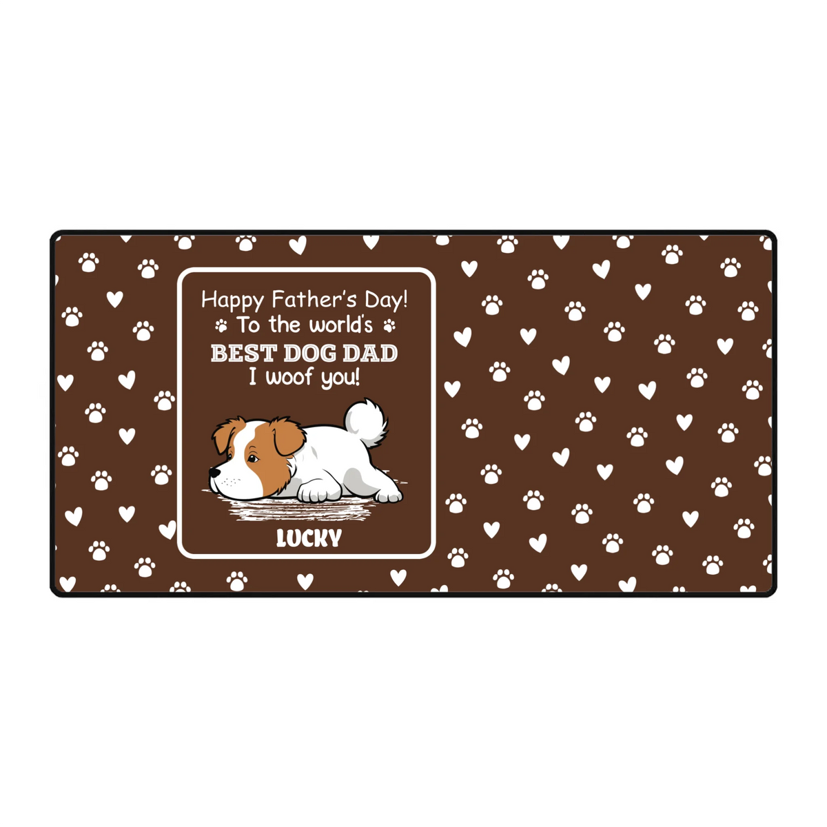Personalized Best Dog Dad Mouse Pad – Father's Day Gift | 89Prints