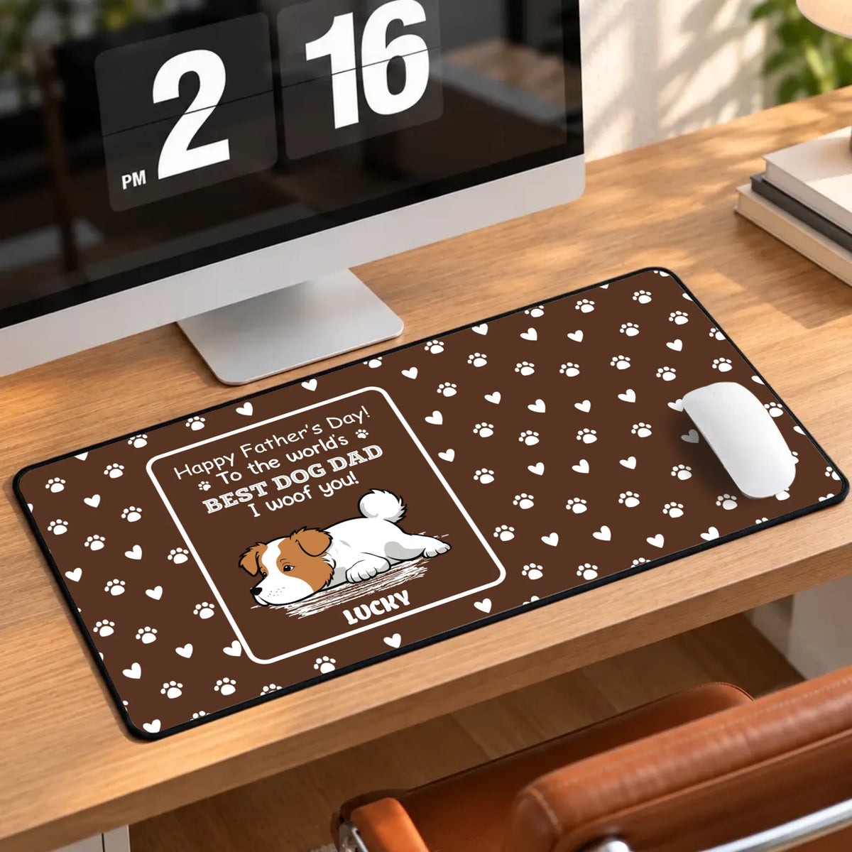 Personalized Best Dog Dad Mouse Pad – Father's Day Gift | 89Prints