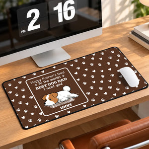 Personalized Best Dog Dad Mouse Pad – Father's Day Gift | 89Prints