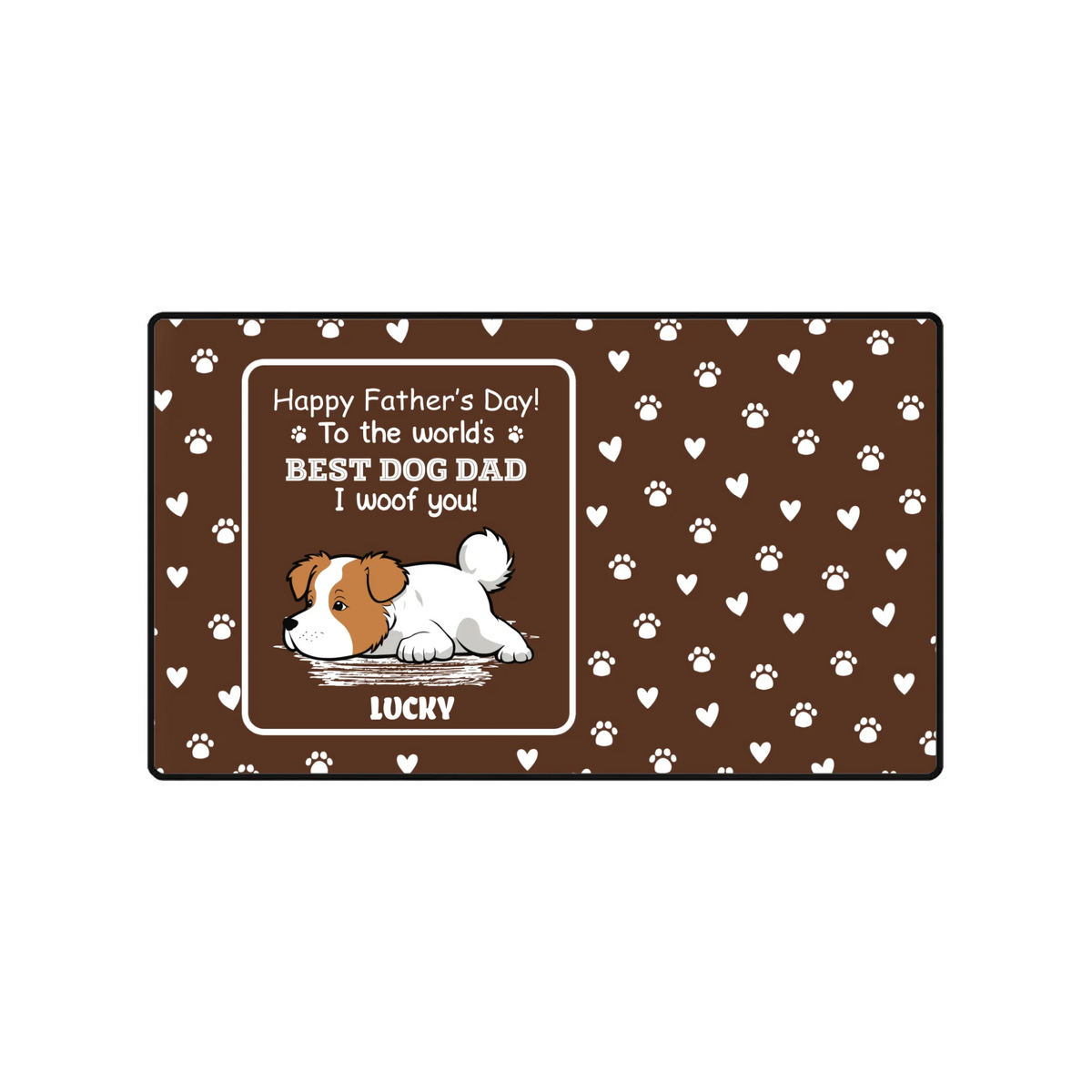 Personalized Best Dog Dad Mouse Pad – Father's Day Gift | 89Prints