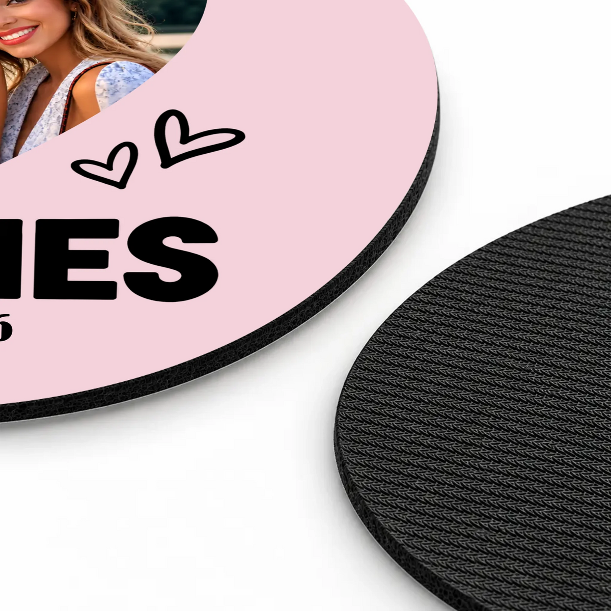 Personalized Best Friends Round Mouse Pad – Custom Photo Gift | 89Prints