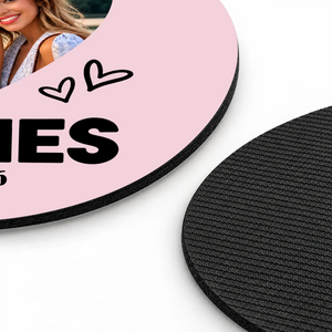 Personalized Best Friends Round Mouse Pad – Custom Photo Gift | 89Prints