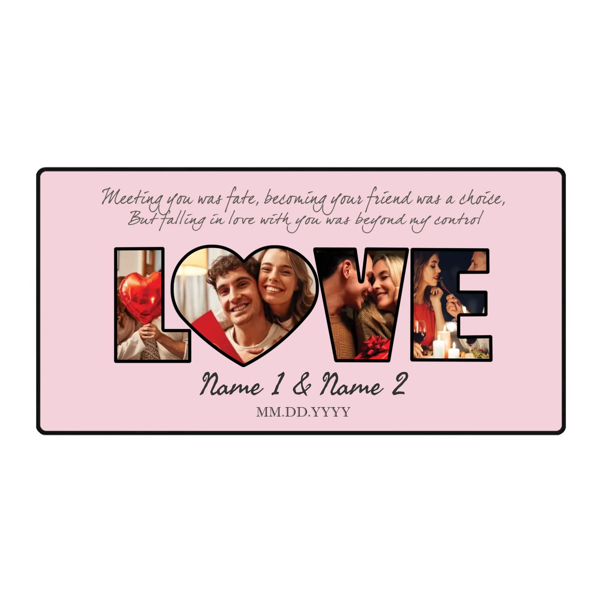 Personalized Couple Mouse Pad – Custom Photo Gift | 89Prints