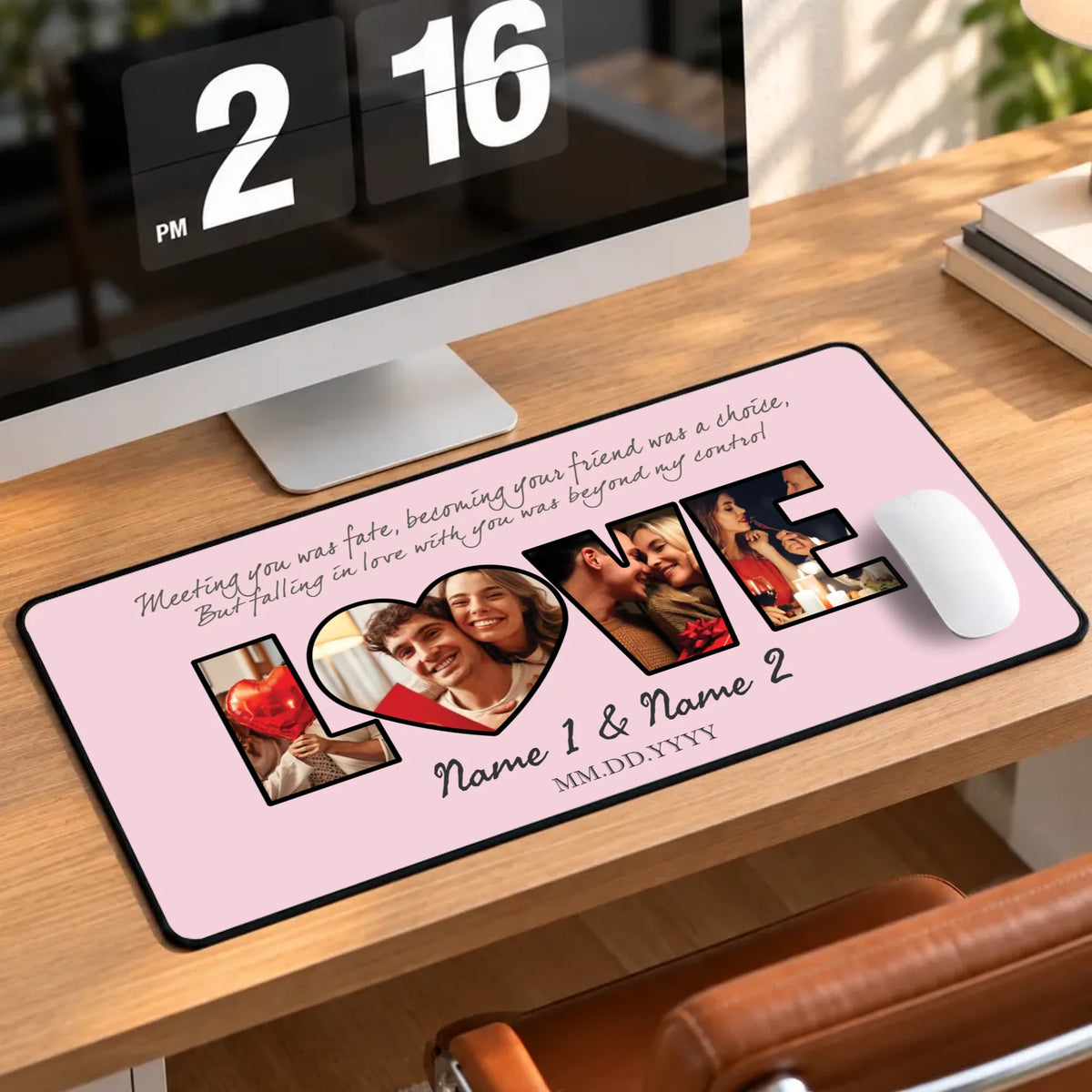Personalized Couple Mouse Pad – Custom Photo Gift | 89Prints