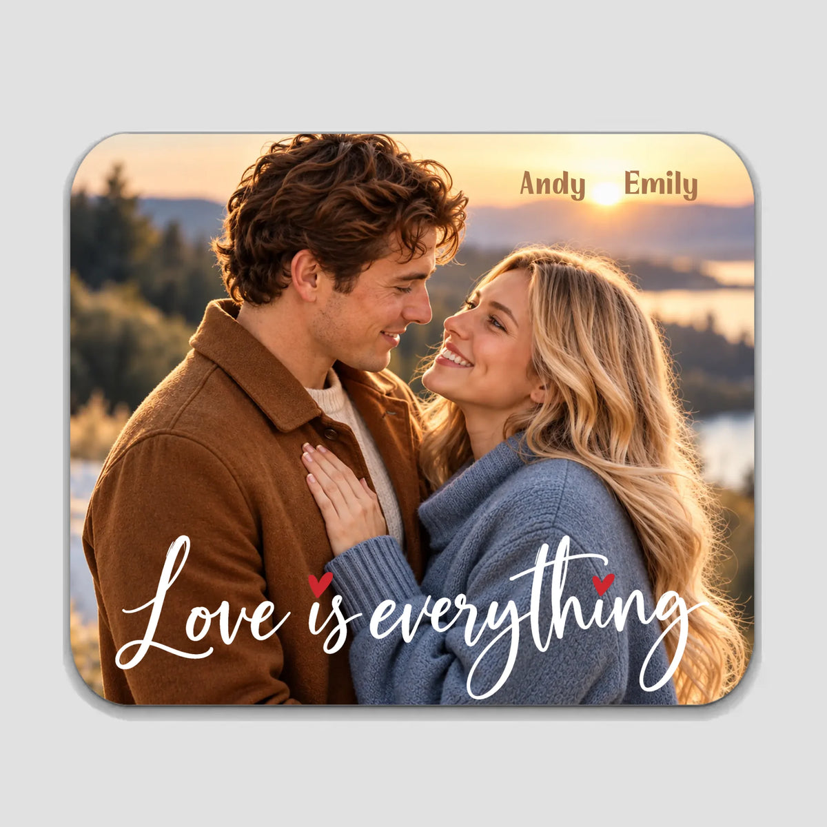 Personalized Couple Photo Mouse Pad – Love Is Everything | 89Prints