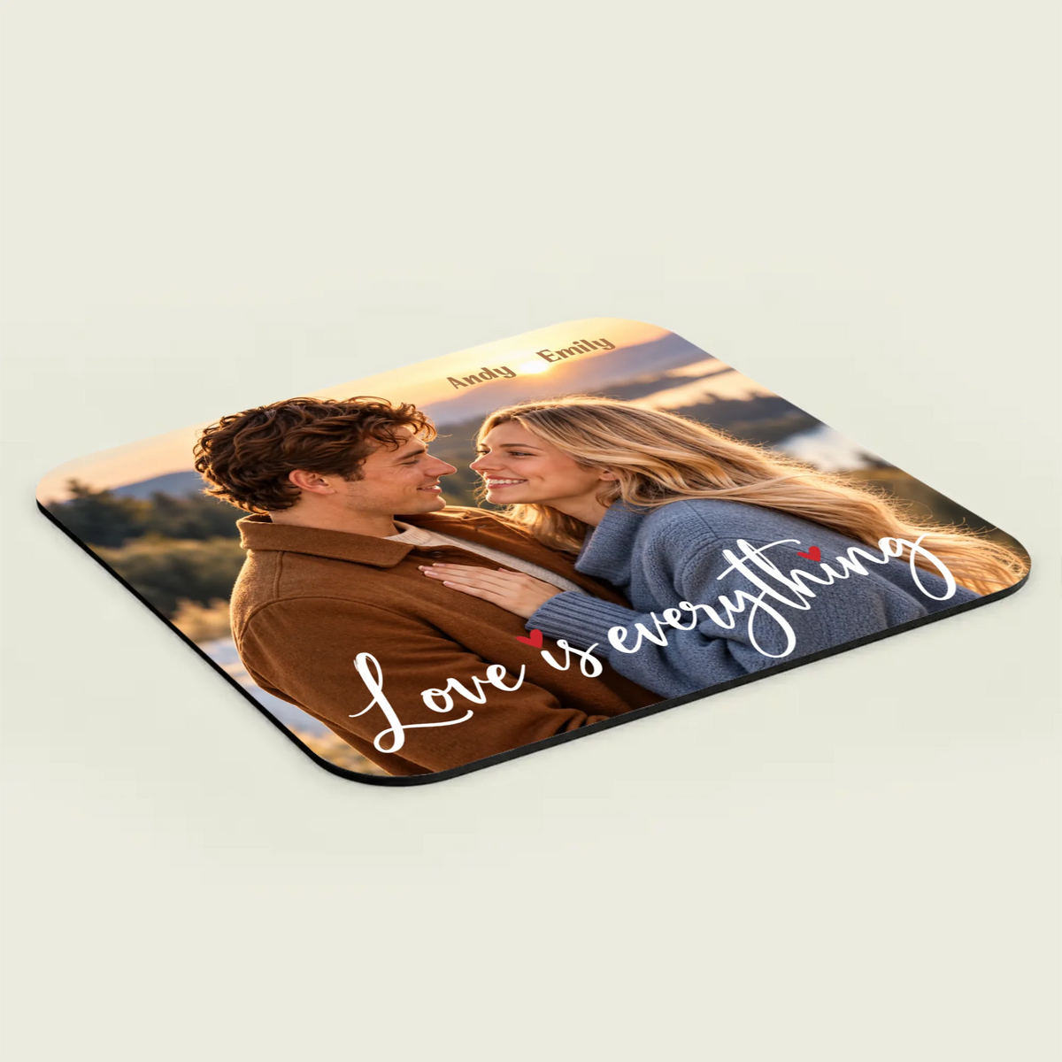 Personalized Couple Photo Mouse Pad – Love Is Everything | 89Prints