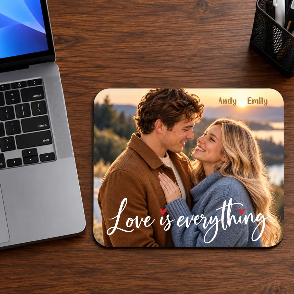 Personalized Couple Photo Mouse Pad – Love Is Everything | 89Prints