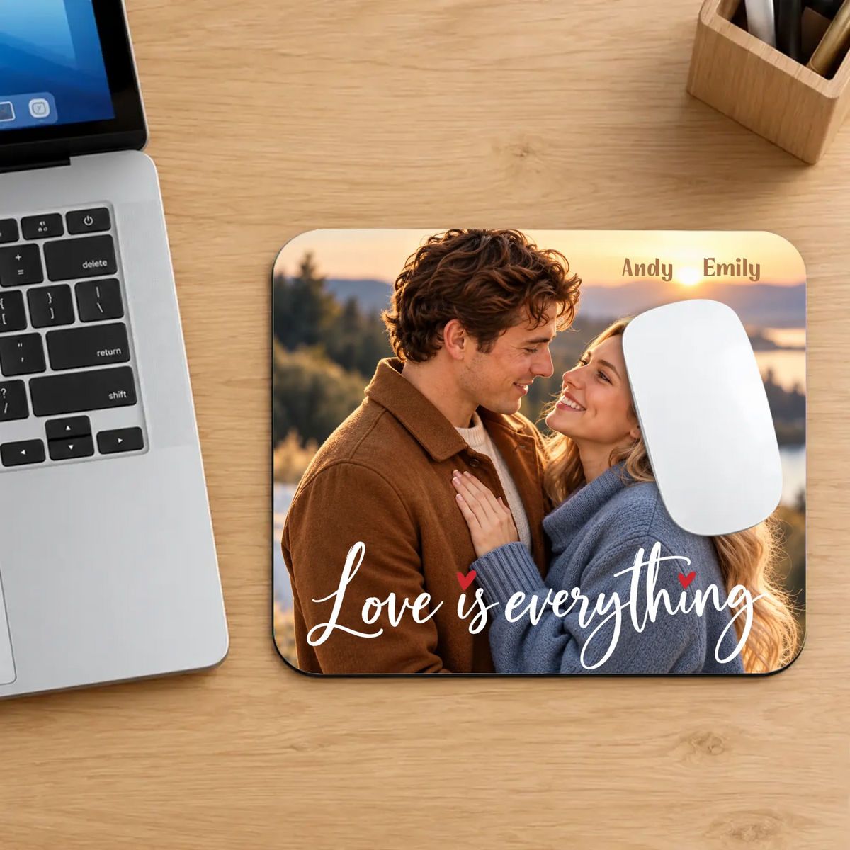Personalized Couple Photo Mouse Pad – Love Is Everything | 89Prints