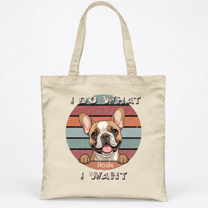 Personalized Dog Lover Tote Bag with Custom Breed and Name