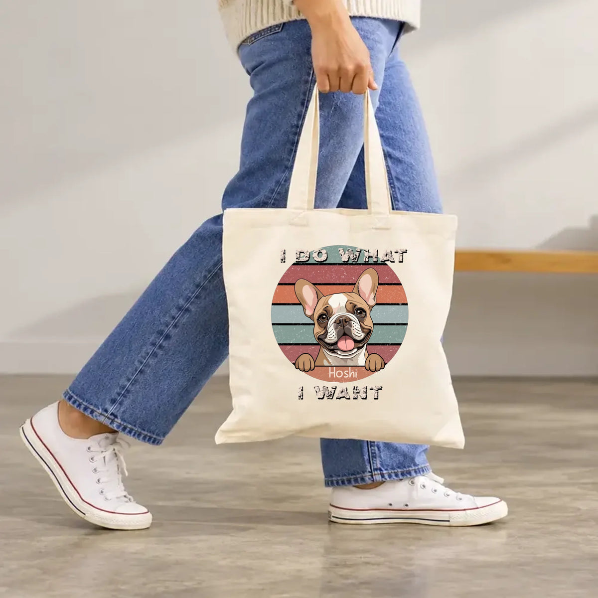 Personalized Dog Lover Tote Bag with Custom Breed and Name