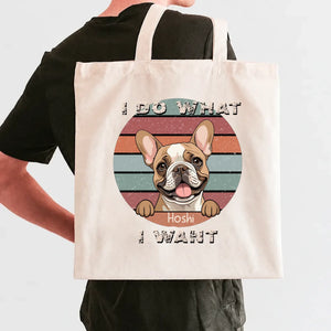 Personalized Dog Lover Tote Bag with Custom Breed and Name