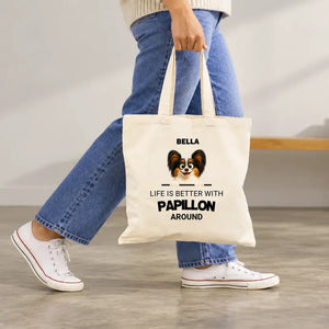 Personalized Dog Lover Tote Bag with Custom Name