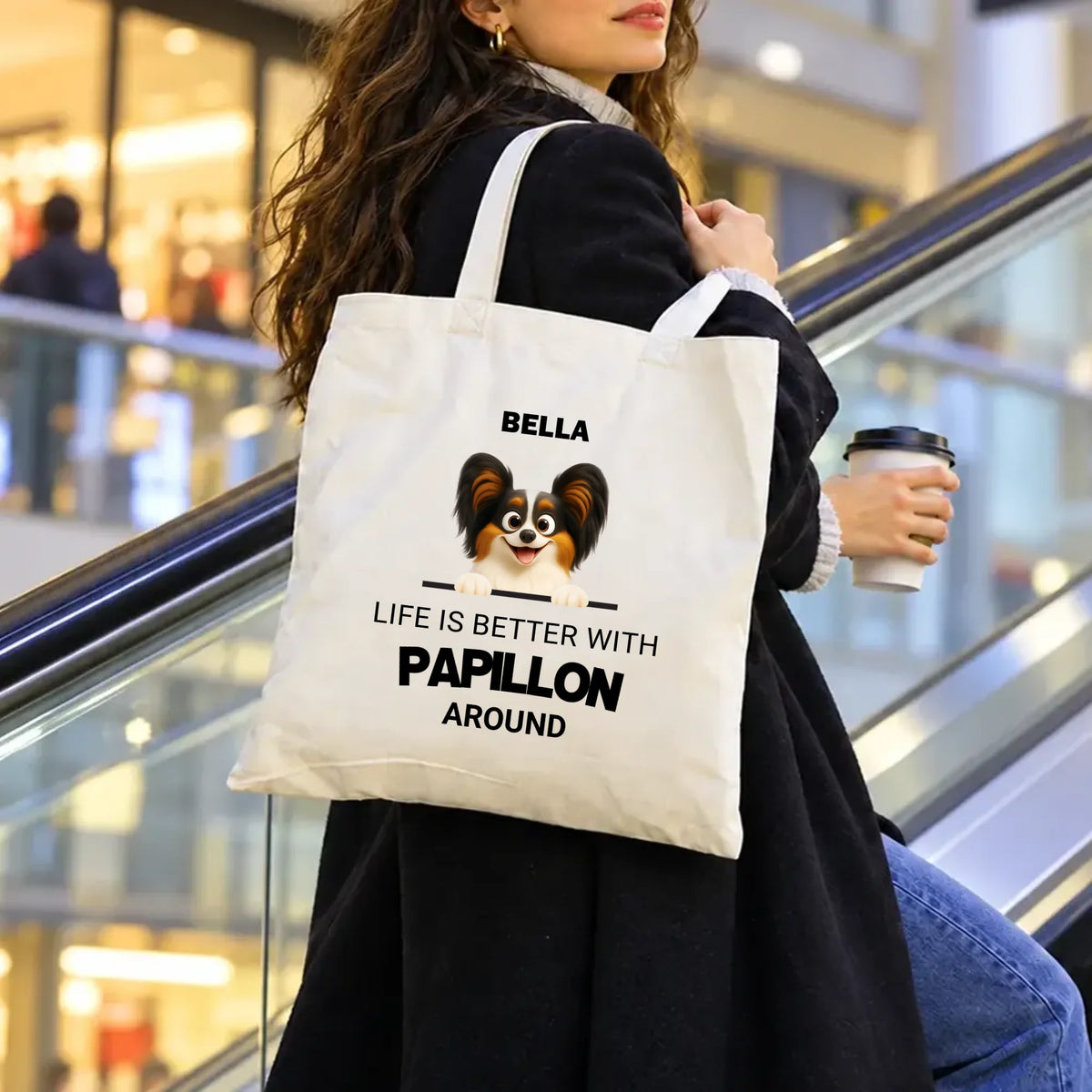 Personalized Dog Lover Tote Bag with Custom Name