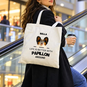 Personalized Dog Lover Tote Bag with Custom Name